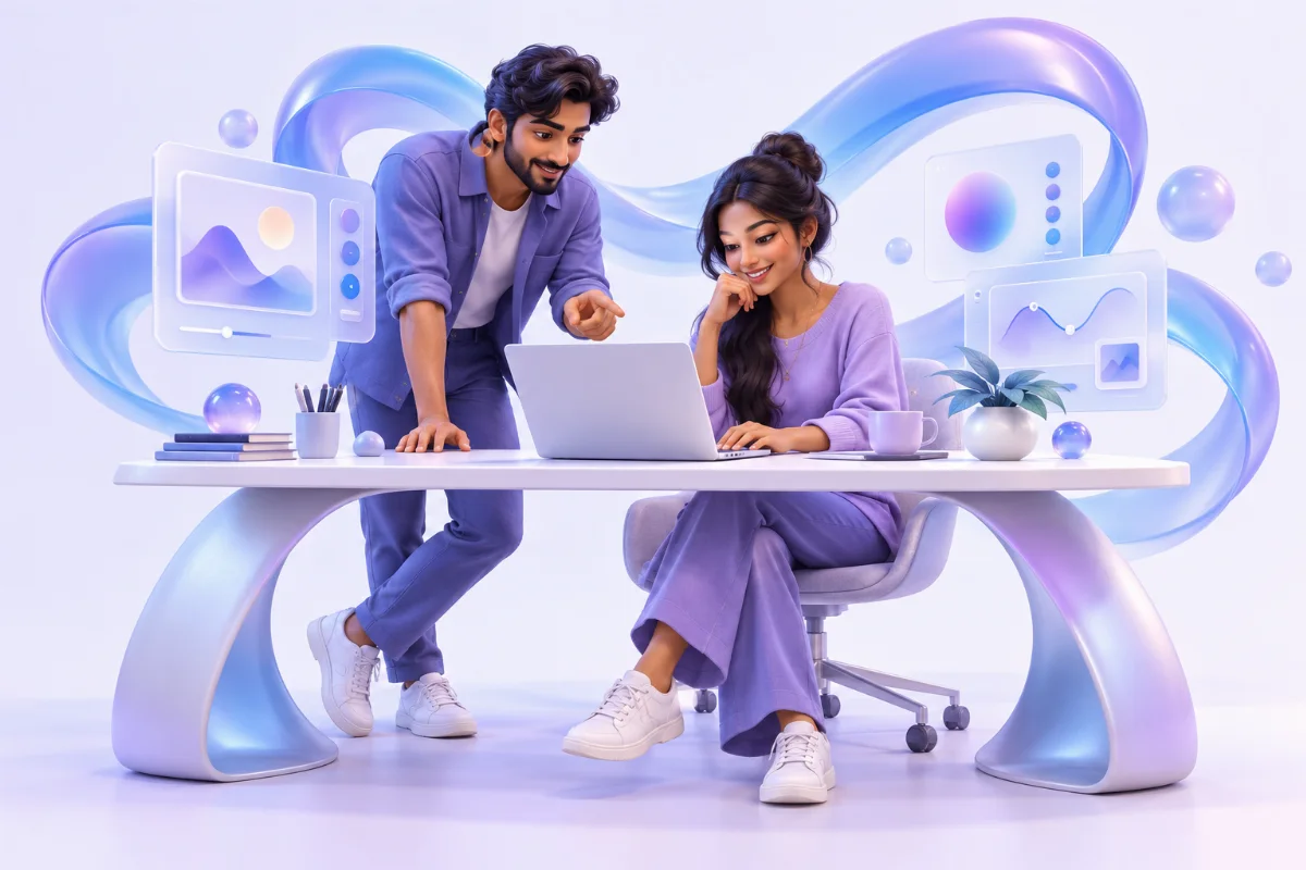 Original 3D visualization of collaborative digital product design