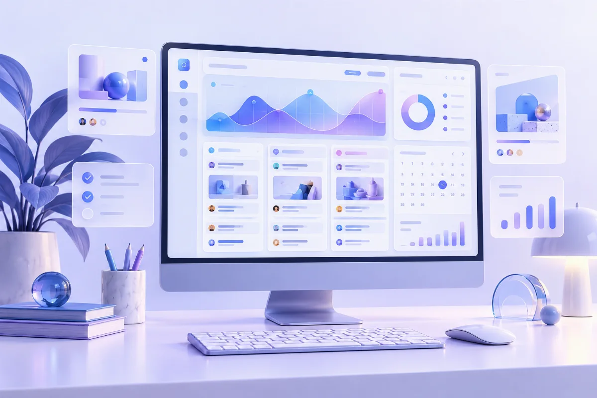 Studio Workspace — illustrative demonstration concept
